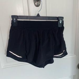 Lululemon Black Hottie Hot Shorts Size 4 (WORN ONCE)